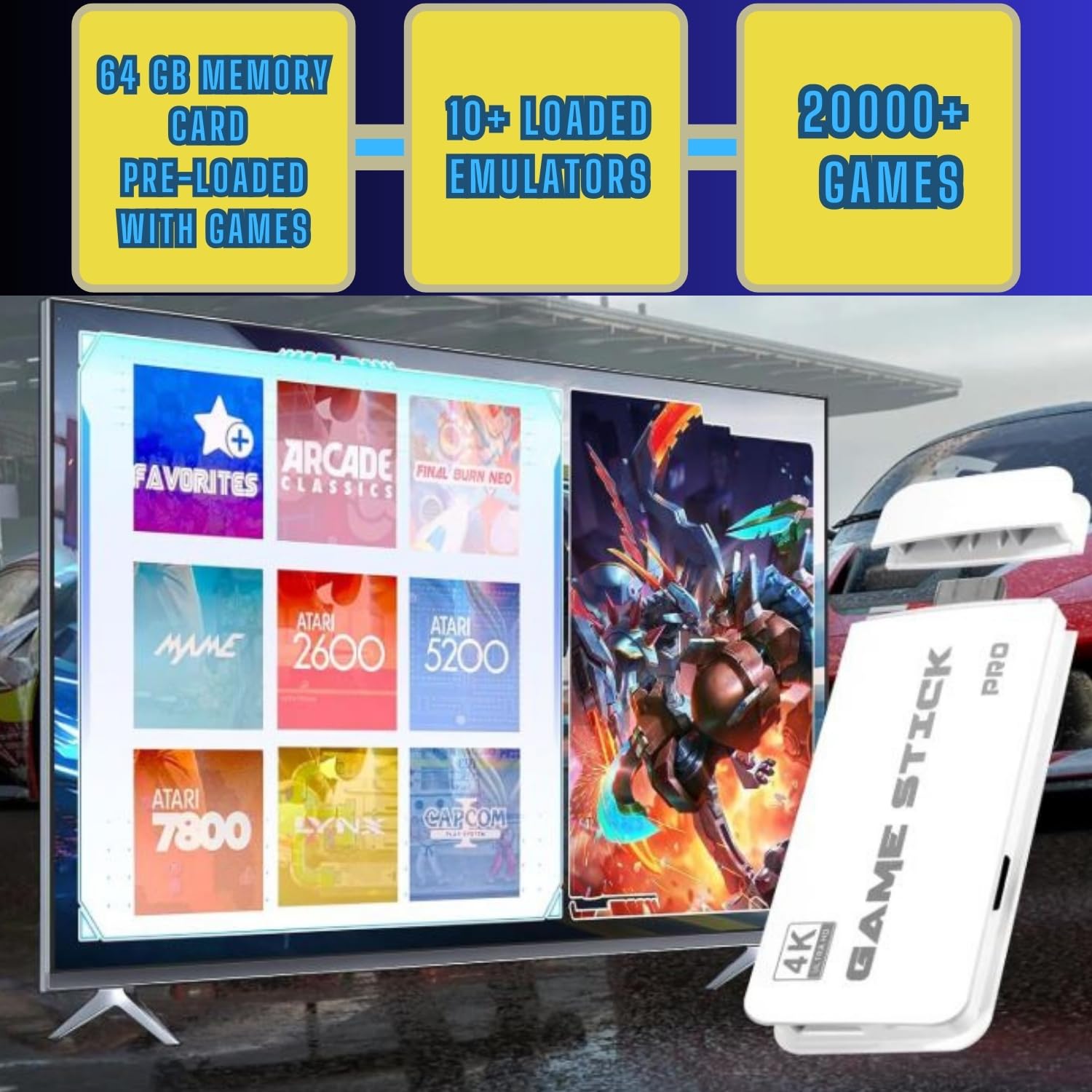 Console de jeux rétro avec 20 000 jeux
