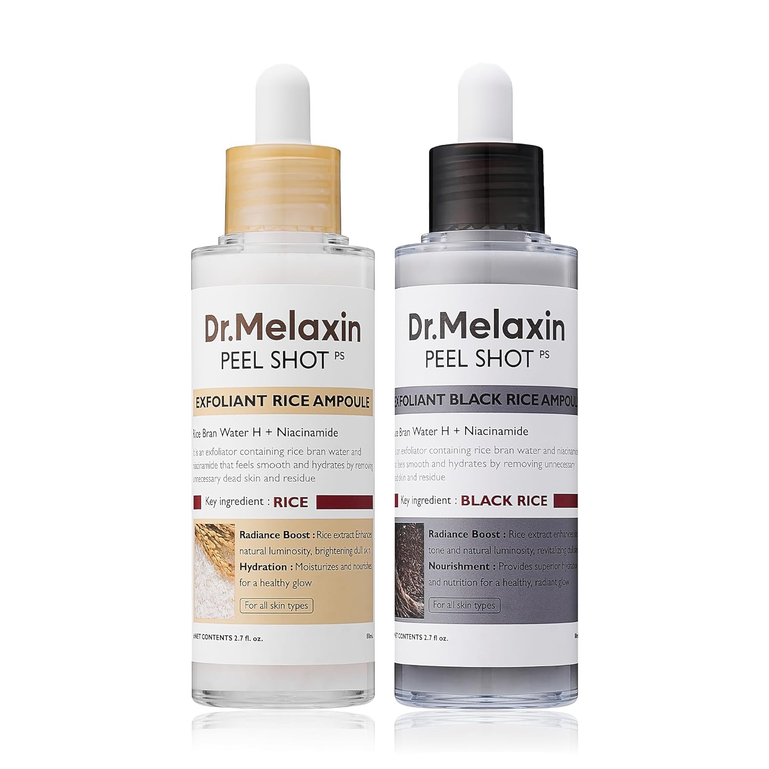 Peel Shot Glow blanc et noir éclatant