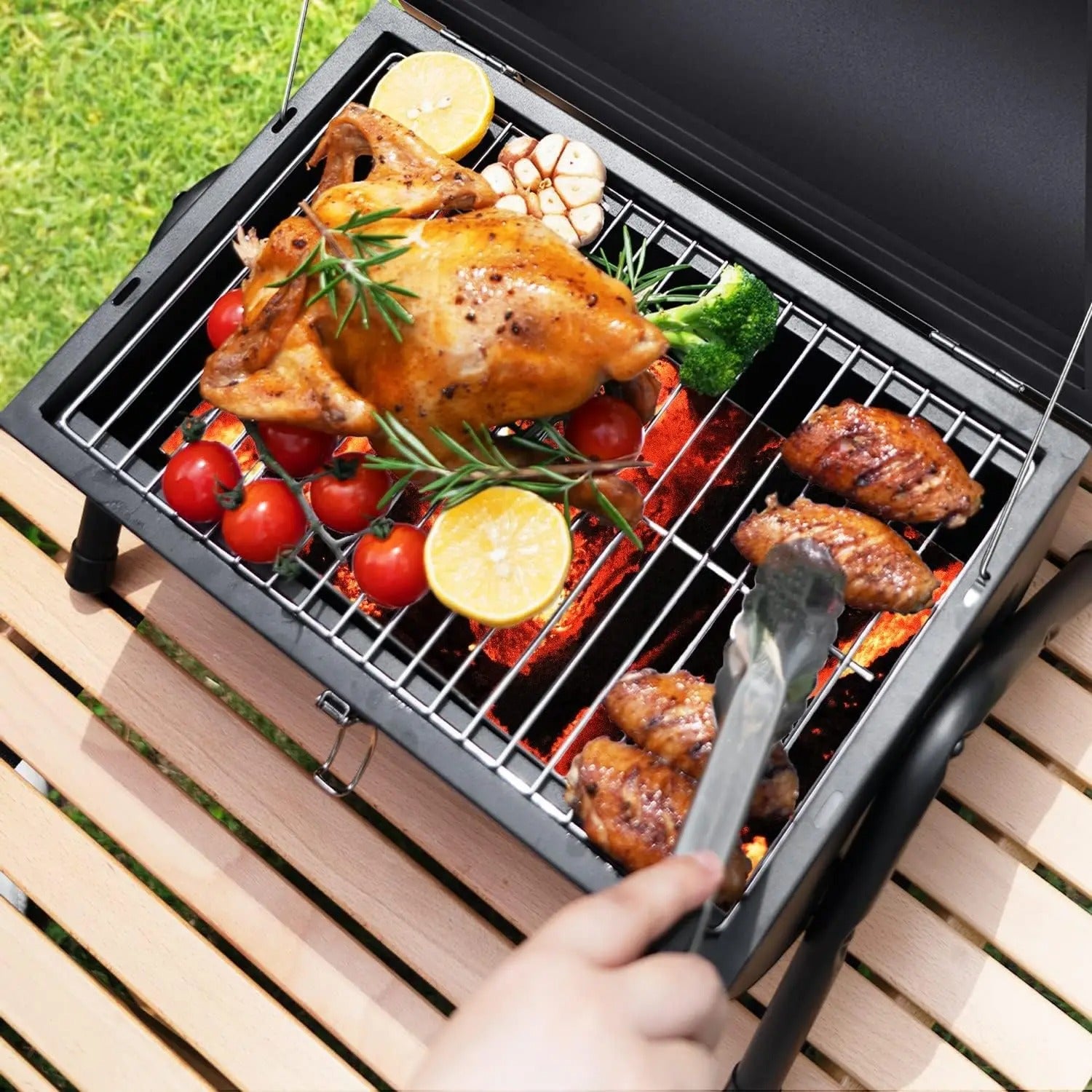 Barbecue rond portable pour vos grillades dehors